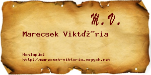 Marecsek Viktória névjegykártya